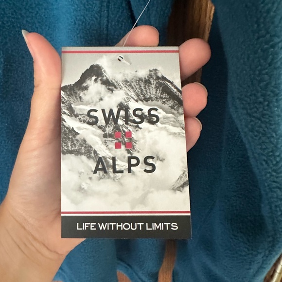 NWT Swiss Alps Polar Performance Fleece 1/4 Zip in Teal/Blue Size Medium - Picture 6 of 7